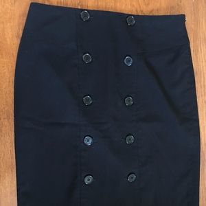 Knee Length Straight Black Dress Skirt